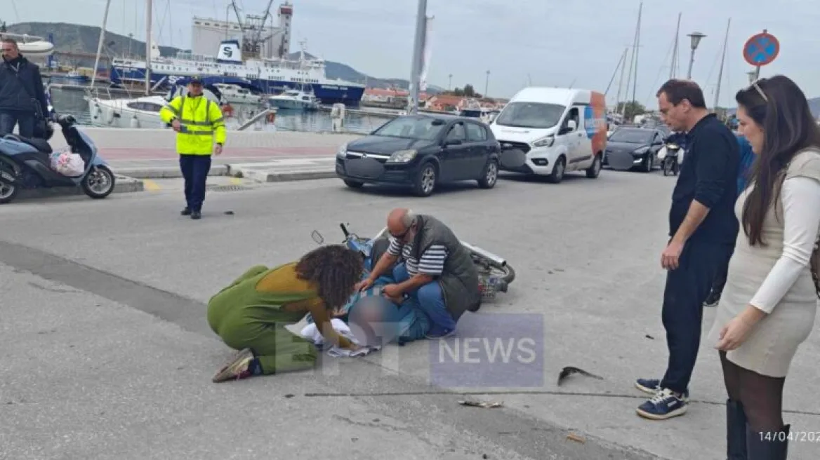 Αυτοκίνητο παρέσυρε και τραυμάτισε στο κεφάλι οδηγό μηχανής στο λιμάνι του Βόλου