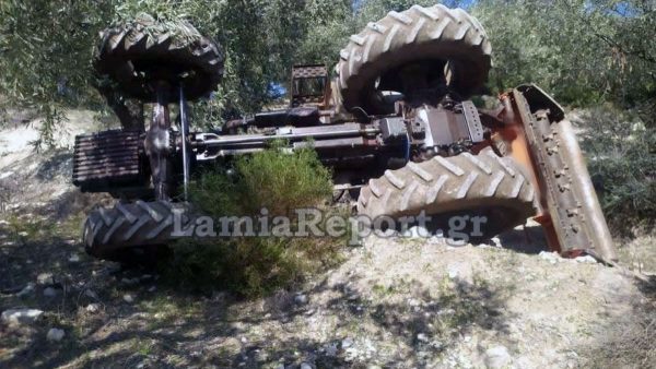 Φθιώτιδα: Ανατροπή τρακτέρ στην Άγναντη - Είχε άγιο ο οδηγός του