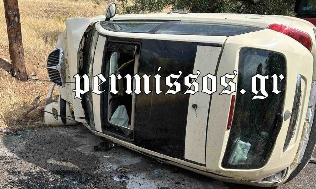 Τροχαίο με εκτροπή - ανατροπή αυτοκινήτου και τραυματισμό του οδηγού