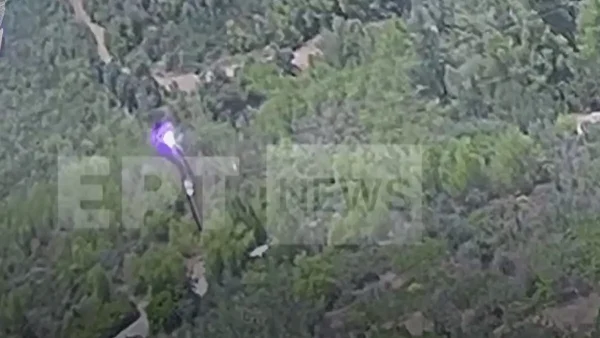 Φωτιά στον Μαραθώνα: Η στιγμή που κολώνα φωτισμού παθαίνει βραχυκύκλωμα – Πώς κάηκαν 350 στρέμματα δάσους