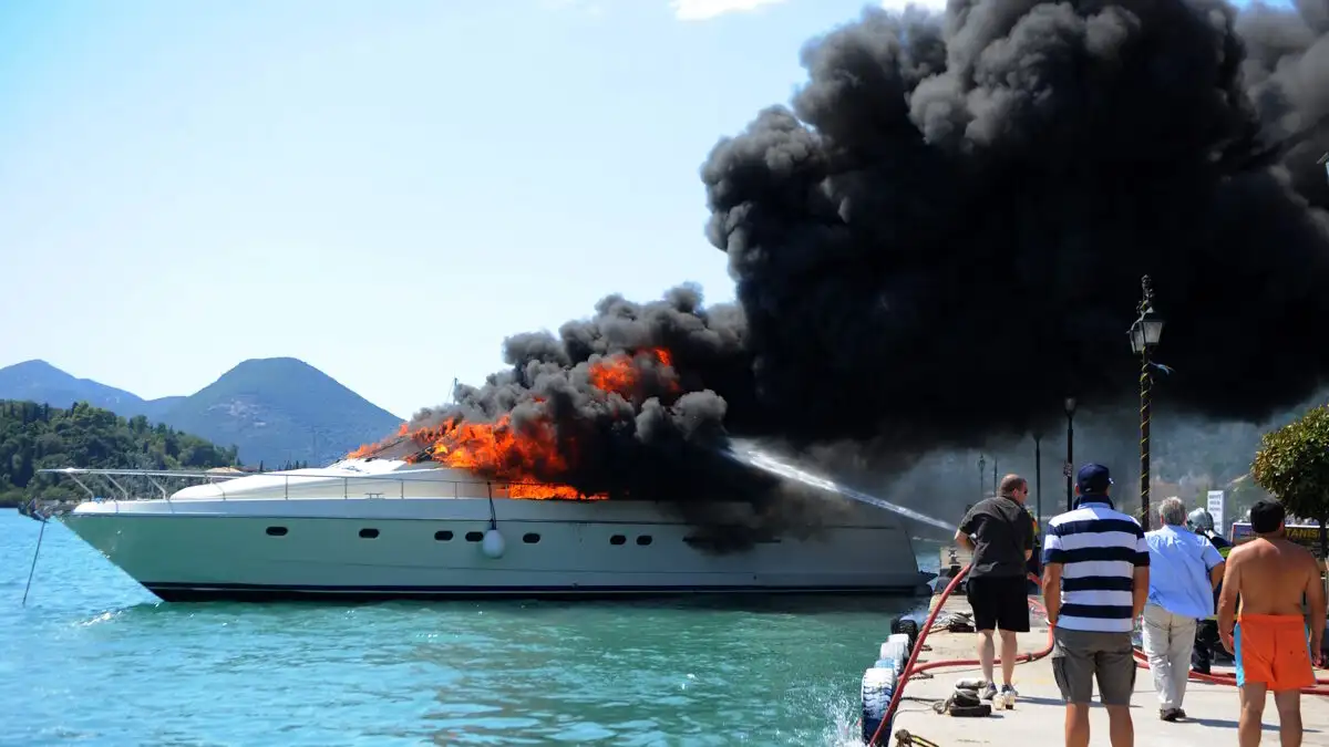 Φωτιά σε θαλαμηγό στο Πόρτο Χέλι: Λιμενικό και κάτοικοι απομακρύνουν με σκάφη τους 14 επιβαίνοντες