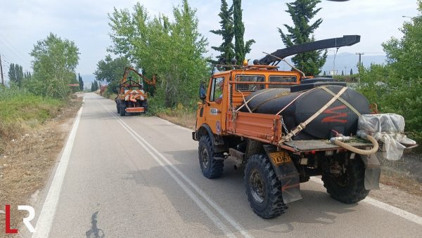 Κλαδέματα, καθαρισμός και κυκλοφοριακές ρυθμίσεις στον παράδρομο του ΠΑΘΕ (ΦΩΤΟ)