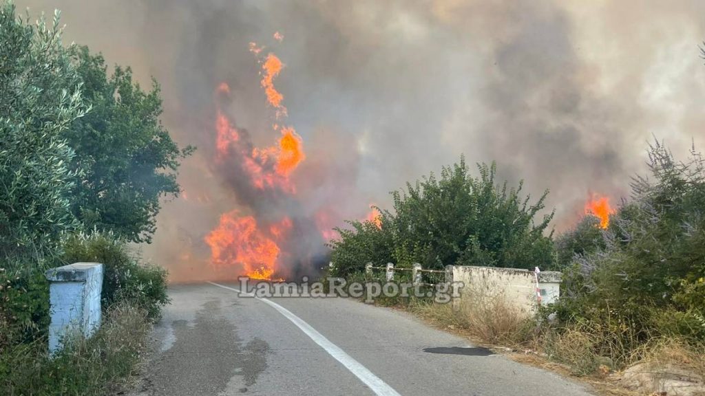 Ράχες: Πυρκαγιά σε ξερά χόρτα στην παλιά εθνική οδό - Χτύπησαν οι καμπάνες του χωριού