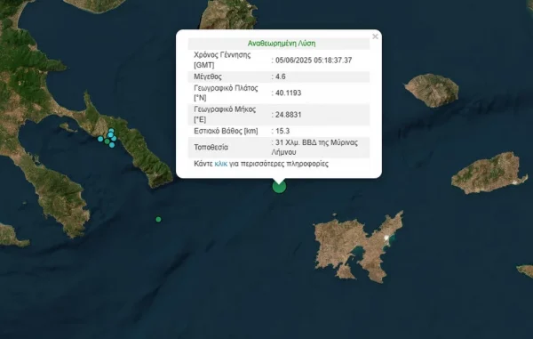 Ισχυρός σεισμός 4,6 Ρίχτερ ανοιχτά της Λήμνου – «Είναι προφανές ότι βρισκόμαστε σε μια σεισμική έξαρση»