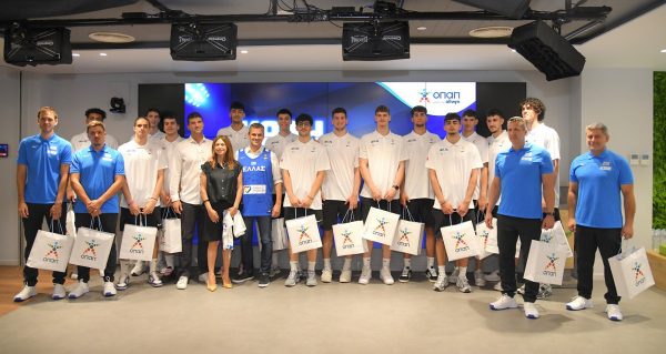 Θερμή υποδοχή της Εθνικής Ομάδας Μπάσκετ Νέων Ανδρών από τον ΟΠΑΠ