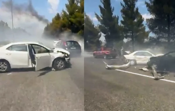 Αυτοκίνητο συγκρούστηκε με πυροσβεστικό όχημα που επιχειρούσε