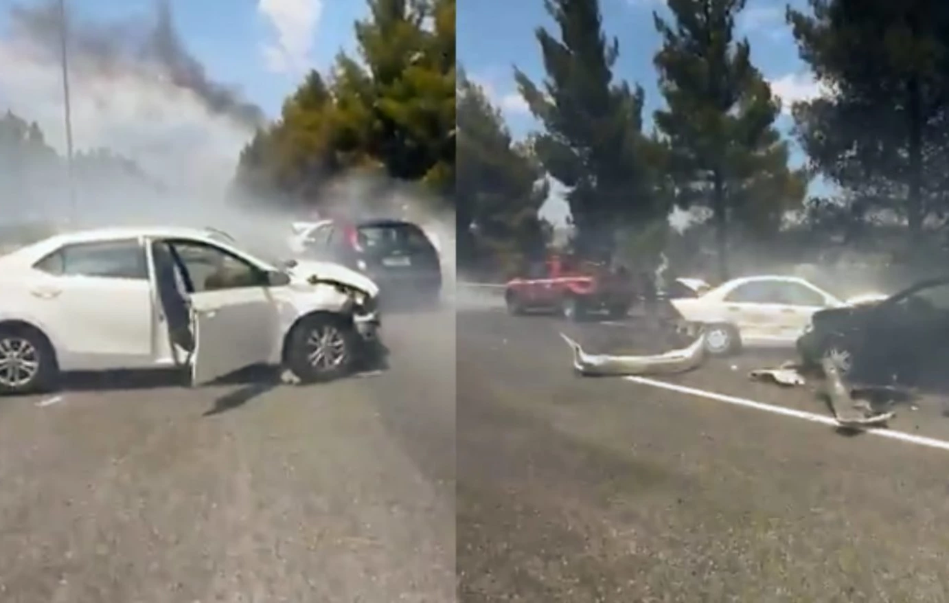 Αυτοκίνητο συγκρούστηκε με πυροσβεστικό όχημα που επιχειρούσε