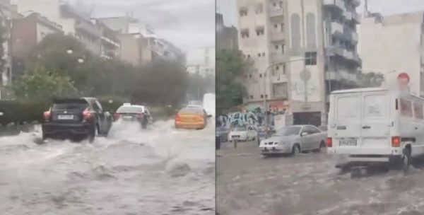Θεσσαλονίκη: Σε ποτάμια μετατράπηκαν οι δρόμοι μετά την έντονη βροχόπτωση (ΒΙΝΤΕΟ)