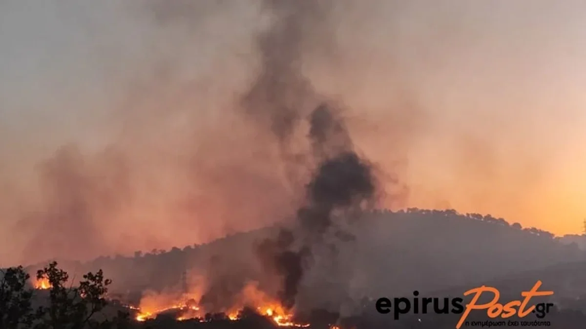 Δεύτερη νύχτα αγωνίας στις φλόγες από τη μεγάλη φωτιά στην Πρέβεζα