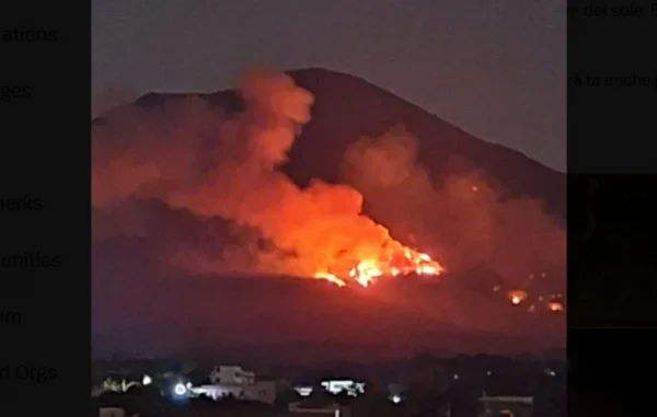 Σε συναγερμό η ιταλική Πολιτική Προστασία: Ενεργά τρία μέτωπα φωτιάς στο Εθνικό Πάρκο του Βεζούβιου