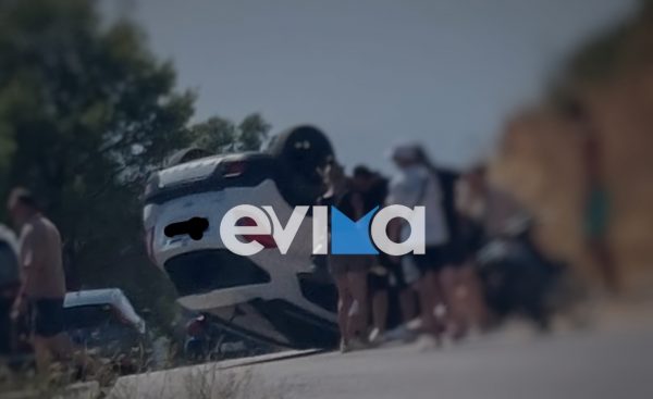 Αυτοκίνητο βρέθηκε ανάποδα στο οδόστρωμα!