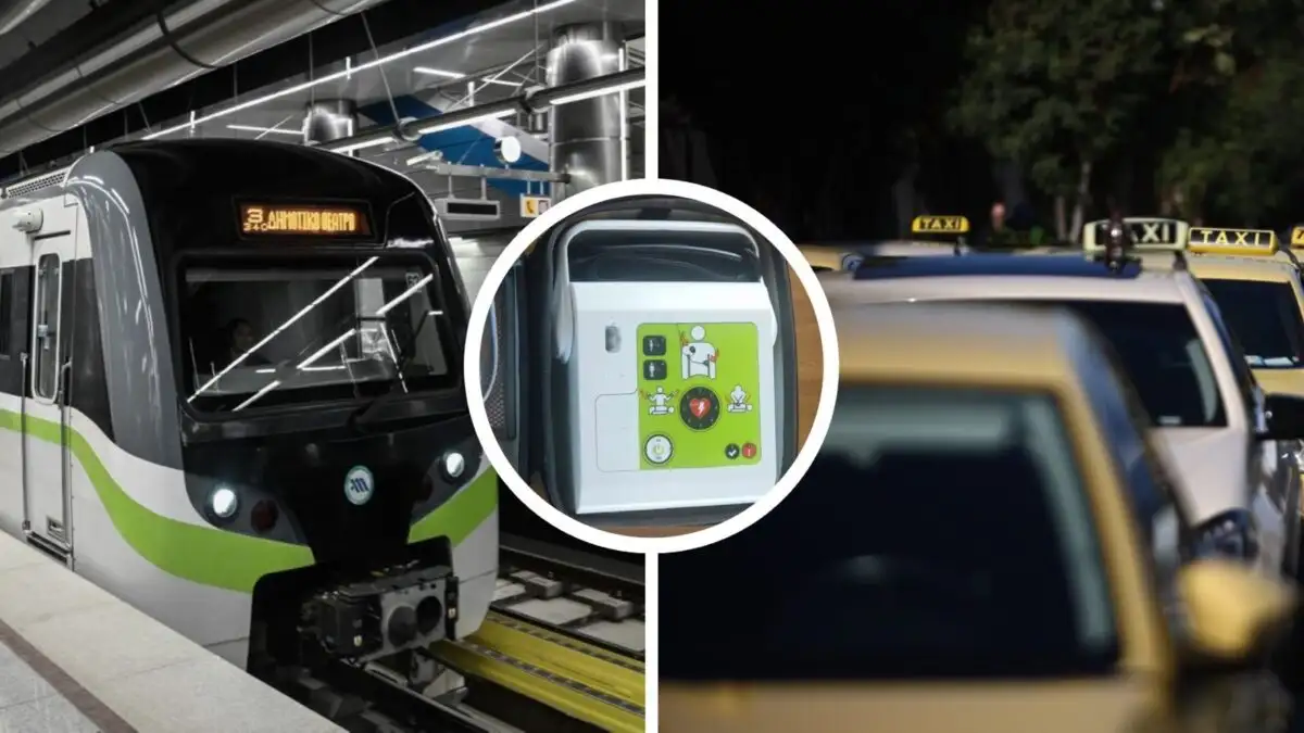 Τοποθετούνται απινιδωτές στους σταθμούς του Μετρό – Ξεκινά πρόγραμμα και για τα ταξί