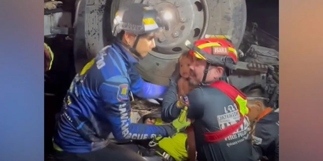 Μωρό σώθηκε από πτώση φορτηγού σε χαράδρα 15 μέτρων χάρη στην «τελευταία πράξη αγάπης» της μητέρας του