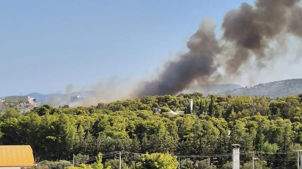 Φωτιά στην Παιανία κοντά στην Αττική Οδό – Απειλείται και εταιρεία