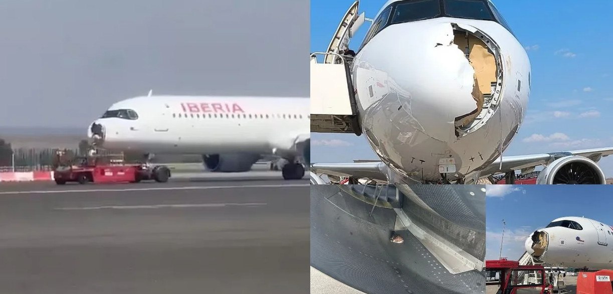 Μαδρίτη: Τεράστια ζημιά σε Airbus προκάλεσε ένα πουλί λίγο μετά την απογείωση -Δείτε εικόνες & βίντεο - iefimerida.gr</a></p>