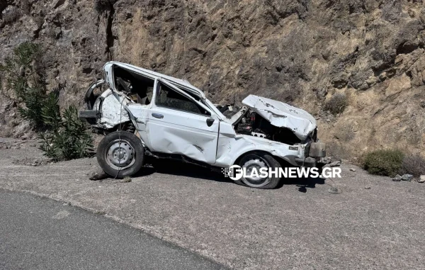 Σοβαρό τροχαίο στα Σφακιά: Αυτοκίνητο κατέληξε σε γκρεμό – Στην εντατική ο 80χρονος οδηγός