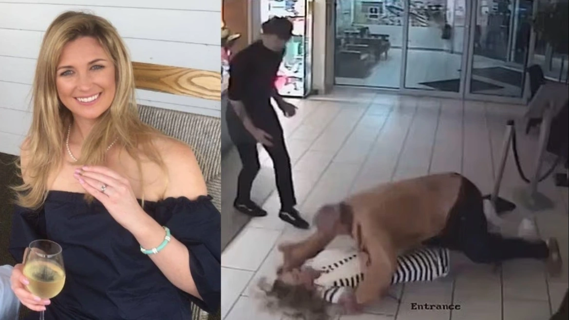 Η στιγμή που πρώην μοντέλο της Βρετανίας επιτίθεται σε άντρα ενώ αυτός γιόρταζε την ανάρρωσή του από καρκίνο