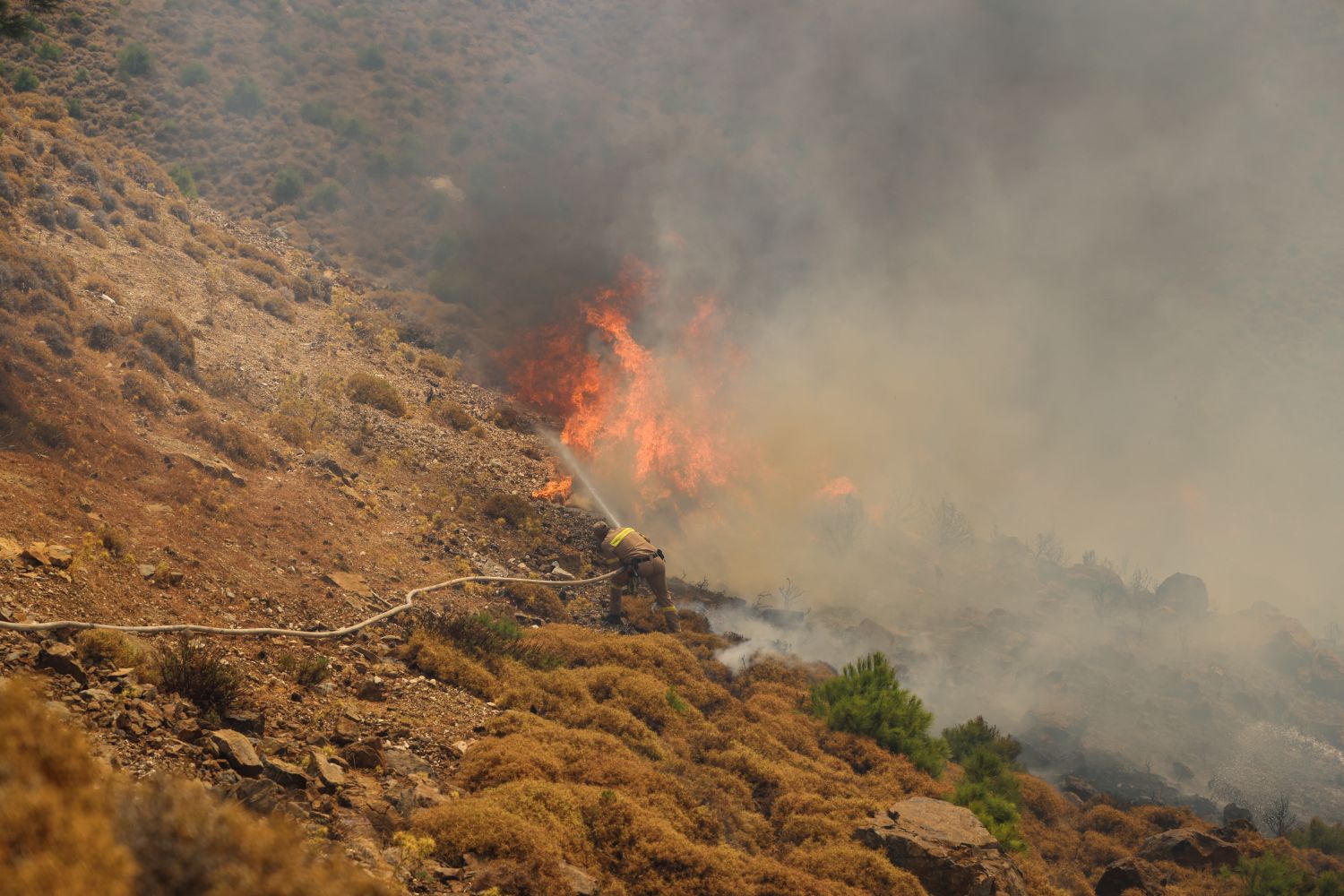 Φωτιές στην Ελλάδα: Διάσπαρτες εστίες στην Πρέβεζα – Σε δύσβατο σημείο οι φλόγες στη Χίο