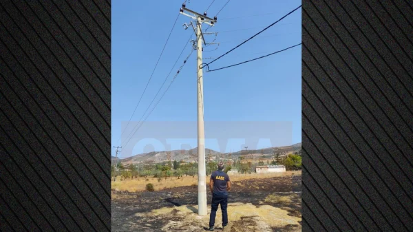 Το βραχυκύκλωμα σε κολώνα ηλεκτροδότησης ερευνάται ως πιθανή αιτία για τη φωτιά στην Κερατέα - Δείτε φωτογραφίες από το σημείο