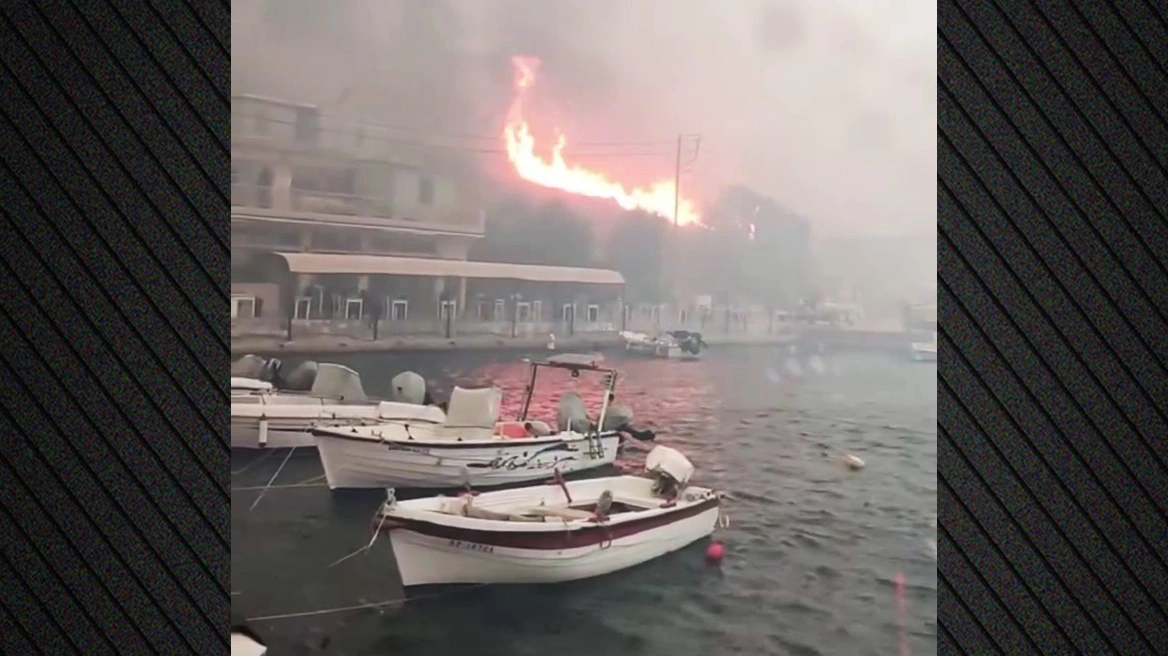 Μαίνεται η φωτιά στη Χίο: Απεγκλωβίζουν πολίτες από παραλίες - 11 εκκενώσεις οικισμών, δείτε βίντεο