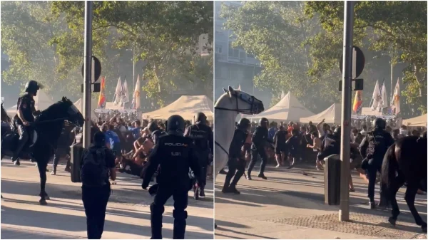 Ρεάλ Μαδρίτης - Μαρσέιγ: Επεισόδια έξω από το Μπερναμπέου - Βίντεο