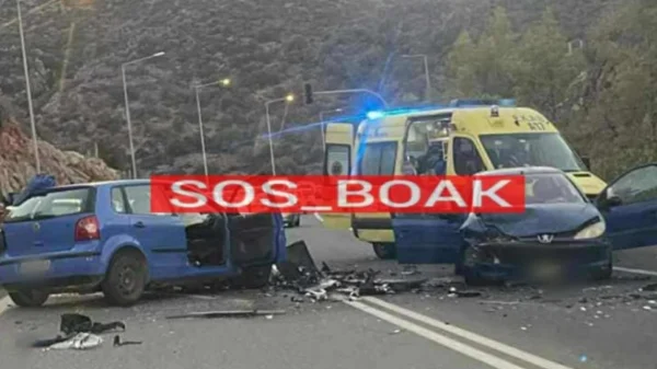 Τρεις τραυματίες σε τροχαίο ατύχημα στον ΒΟΑΚ - Οχήματα συγκρούστηκαν στο ρεύμα προς Ηράκλειο, δείτε φωτογραφίες