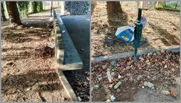 Σκουπίδια και σύριγγες στον προαύλιο χώρο του Αγίου Γεωργίου στο Κόμμα - Δείτε βίντεο