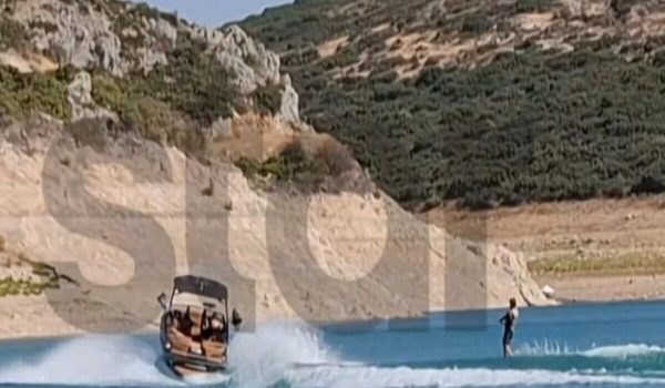 Απίστευτες εικόνες: Έκαναν σκι στη λίμνη Υλίκη - Δείτε βίντεο