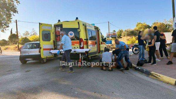 Λαμία: Τροχαίο με μηχανάκια στο «Βόρειο»  - Ένας τραυματίας - (ΒΙΝΤΕΟ-ΦΩΤΟ)