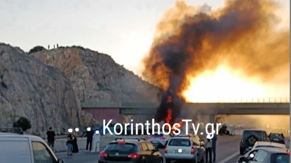 Τροχαίο με ανατροπή φορτηγού στα Μέγαρα: Κλειστή η εθνική οδός Αθηνών – Κορίνθου - Δείτε βίντεο