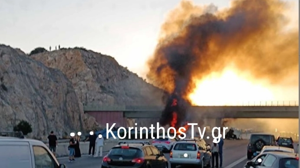 Τροχαίο με ανατροπή φορτηγού στα Μέγαρα: Κλειστή η εθνική οδός Αθηνών – Κορίνθου - Δείτε βίντεο