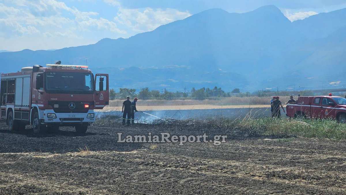 Λαμία: Μία ακόμη πυρκαγιά σε αγροτική έκταση στη νότια Λαμία