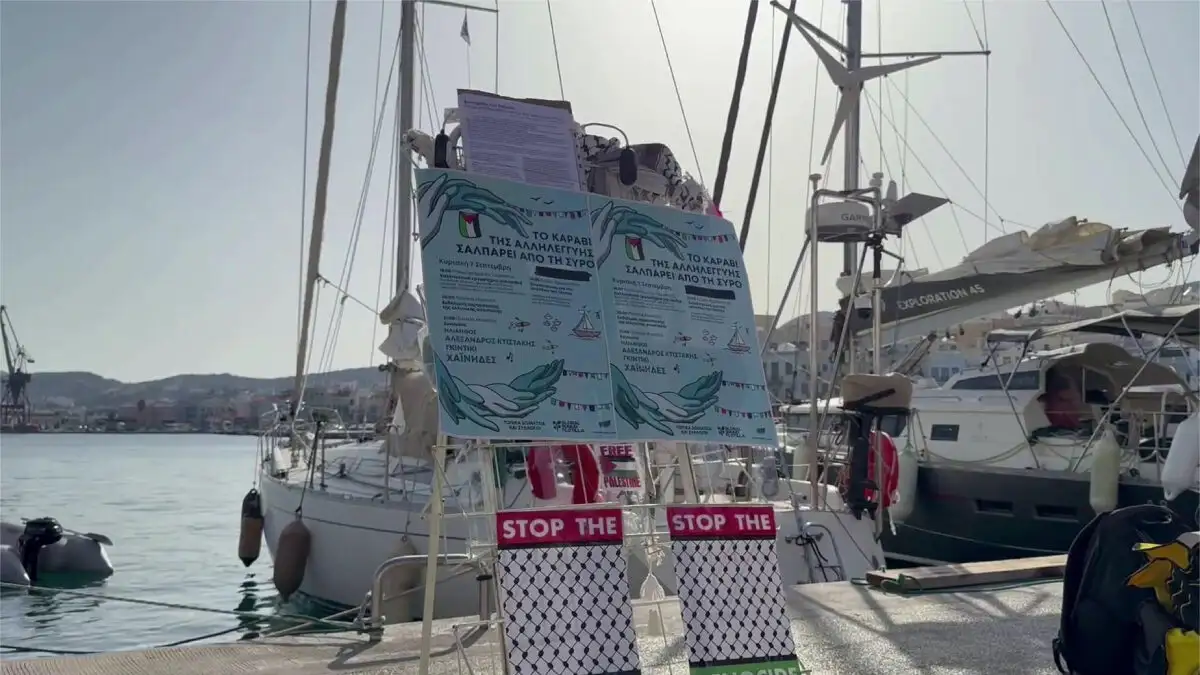 Από τη Σύρο στη Γάζα: Το ελληνικό καράβι «Οξυγόνο» στο Global Sumud Flotilla