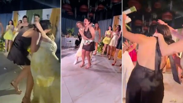 Ρίψη ανθοδέσμης σε γάμο οδήγησε σε επική «μάχη» μεταξύ δύο γυναικών – Προσπαθούσαν απεγνωσμένα να την πάρουν!