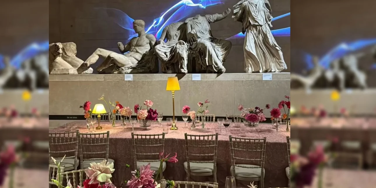 Σάλος με δείπνο στην αίθουσα Γλυπτών στο Βρετανικό Μουσείο - Προσβλητική κίνηση, βάζει σε κίνδυνο τα εκθέματα, λέει η Αθήνα