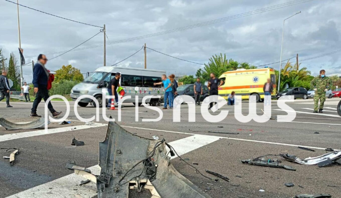 Τροχαίο στην Ηλεία: Τρεις τραυματίες έπειτα από σύγκρουση τριών οχημάτων