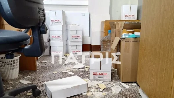 Ηράκλειο: Σοβάδες έπεσαν από το ταβάνι στη Λότζια – Δεν υπάρχουν αναφορές για τραυματίες