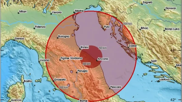 Σεισμός στην κεντρική Ιταλία 4,4 βαθμών της κλίμακας Ρίχτερ