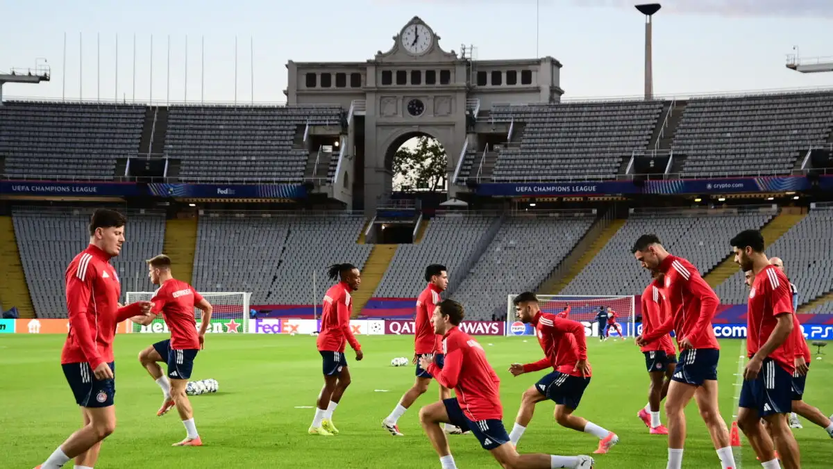 Μπαρτσελόνα – Ολυμπιακός: Η προπόνηση των Πειραιωτών στο «Μονζουίκ» για τον αγώνα στο Champions League