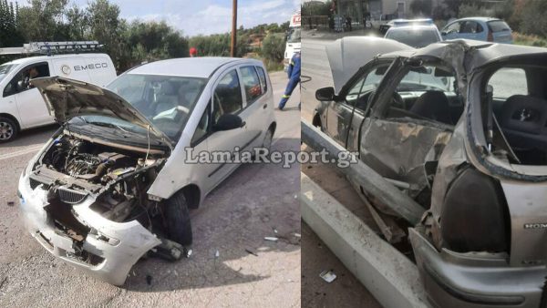 Σφοδρή σύγκρουση οχημάτων στη Νέα Αρτάκη - Δύο τραυματίες