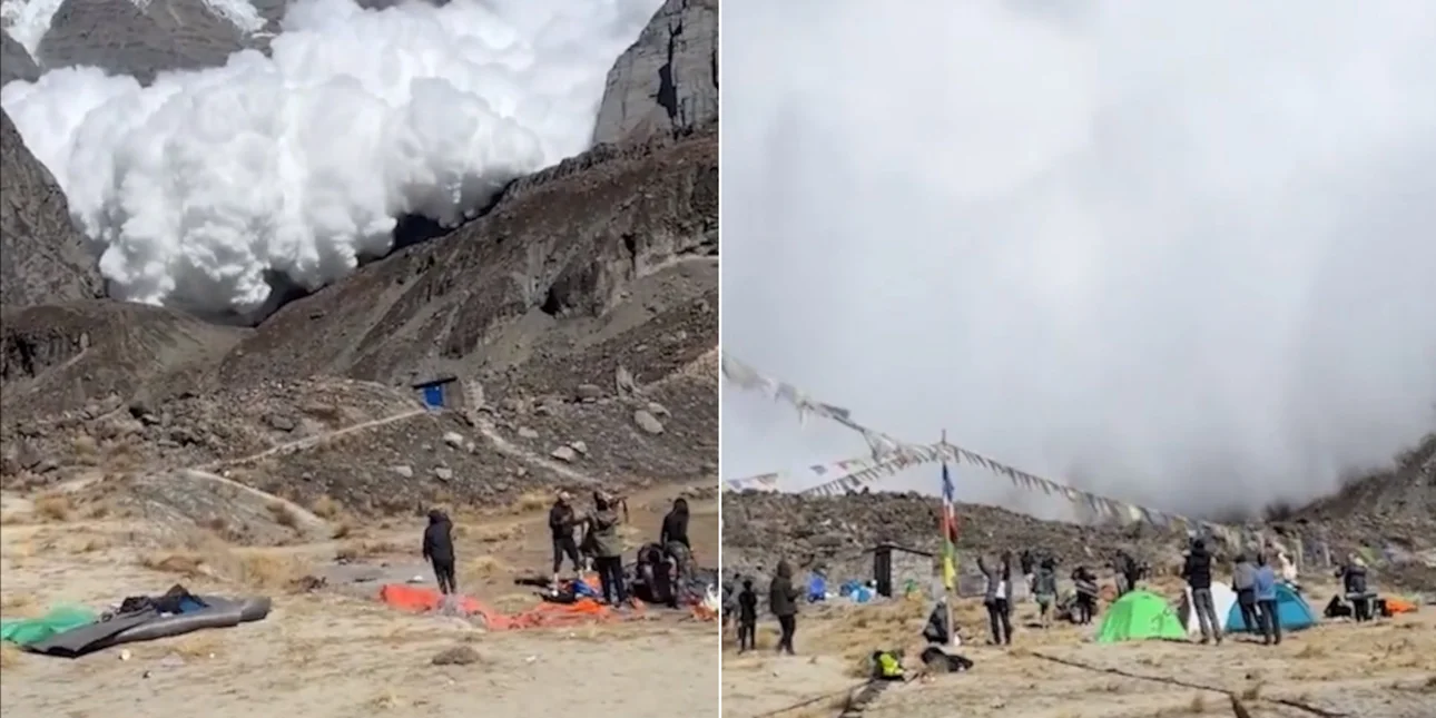 Βίντεο-σοκ: Η στιγμή που χιονοστιβάδα κατεβαίνει με ορμή ένα από τα ψηλότερα βουνά στον κόσμο -Σάστισαν οι ορειβάτες