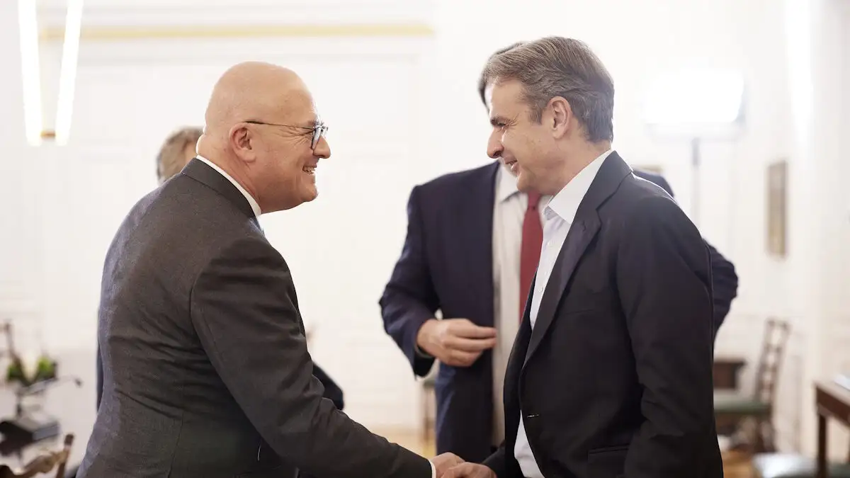 Ο Κυριάκος Μητσοτάκης δέχτηκε τον πρόεδρο της Euronext, Στεφάν Μπουζνά