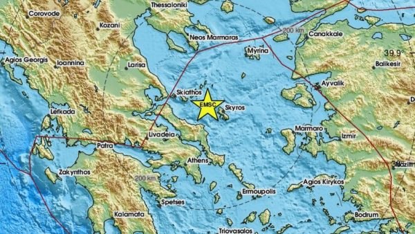 Σεισμός 4,6 Ρίχτερ ταρακούνησε Σκύρο και Εύβοια