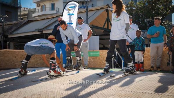 Λαμία: Σε πίστα σκι για μικρούς και μεγάλους μετατράπηκε η πλατεία Ελευθερίας! (ΒΙΝΤΕΟ-ΦΩΤΟ)