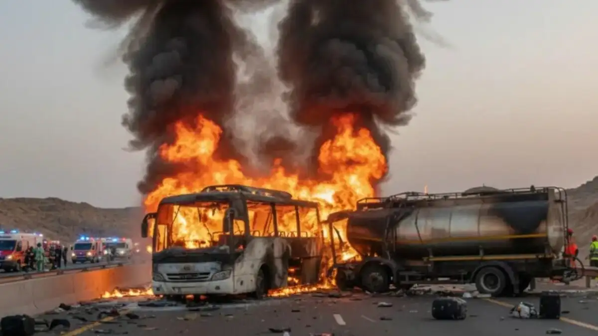 Τραγωδία στη Σαουδική Αραβία: Λεωφορείο με προσκυνητές συγκρούστηκε με βυτιοφόρο και τυλίχθηκε στις φλόγες – Δεκάδες νεκροί