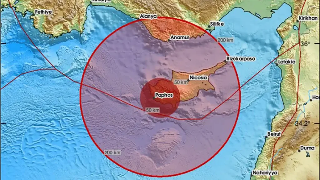 Σεισμός 5,7 Ρίχτερ ταρακούνησε την Κύπρο