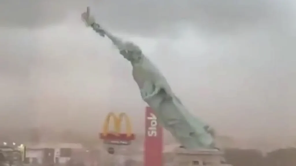 Βραζιλία: Κατέρρευσε αντίγραφο του Αγάλματος της Ελευθερίας από τους ισχυρούς ανέμους