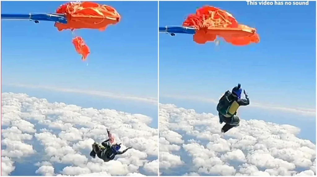 Αλεξιπτωτιστής μπλέχτηκε στο φτερό αεροπλάνου την ώρα του άλματος