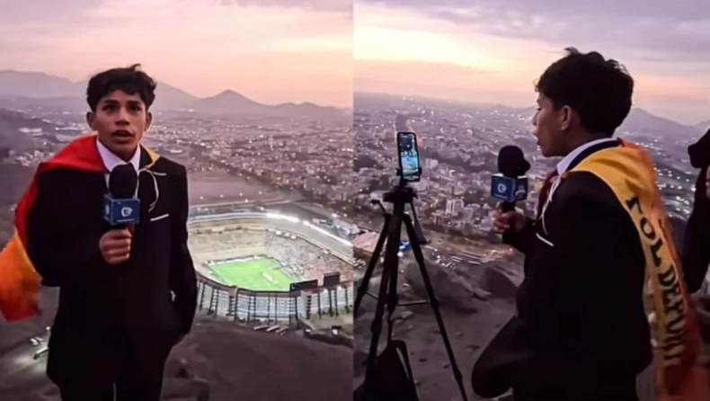 15χρονος από το Περού έκανε live τον τελικό του Κόπα Λιμπερταδόρες από έναν λόφο!