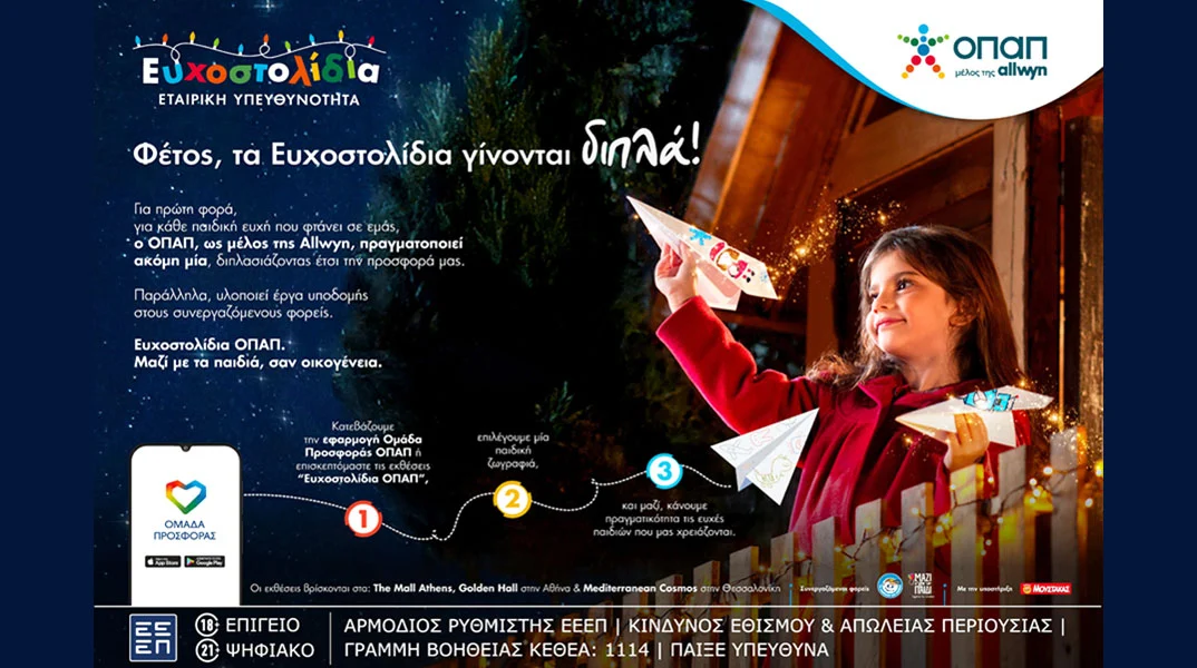 Γίνε ο λόγος που ένα παιδί χαμογελά: Κάνε τη χριστουγεννιάτικη ευχή του αληθινή μέσα από τα Ευχοστολίδια